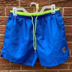 Men’s Blue/Neon Green Swim Trunks